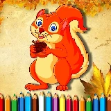 Squirrel Coloring Book